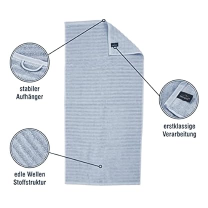 Merana OSLO Handtuch Set | schnelltrocknend, weich & fusselfrei | Frottier Luxus Qualität | 100% Baumwolle Frottee | OEKO-TEX | 590 GSM | Geschenkset | Hellblau (6er Sparset | 4 Handtuch, 2 Duschtuch) – Bild 3