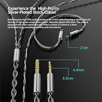 ARTTI T10 In-Ear-Kopfhörer, 14,2 mm, Dual-Magnetschaltung, Planar-Treiber, kabelgebunden, mit Kupfer, versilbertem, abnehmbarem Kabel, In-Ear-HiFi-Kopfhörer für Musiker/Sänger (3,5-mm-Stecker) – Ansicht 7