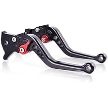 Short Brake Clutch Levers Compatible with Yamaha FJ1200 1986-1997 FZ 750 1985-1994 VMX-12 Vmax 1200 1985-2002 Black