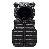 Cozomiz Boys Girls' Light Weight Down Vest, Kids Hoodie Lightweight Sleeveless Jacket, Boys Girls Pu