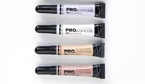 L.A. Girl Pro Conceal Set Lavender, Peach, Light Yellow Correctors and Highlighter