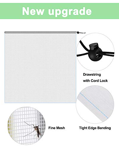 Vensovo Garden Bug Netting Insect Barrier -2 Pcs 72 Inchx84 Inch Plant Netting With Drawstring thumb #2