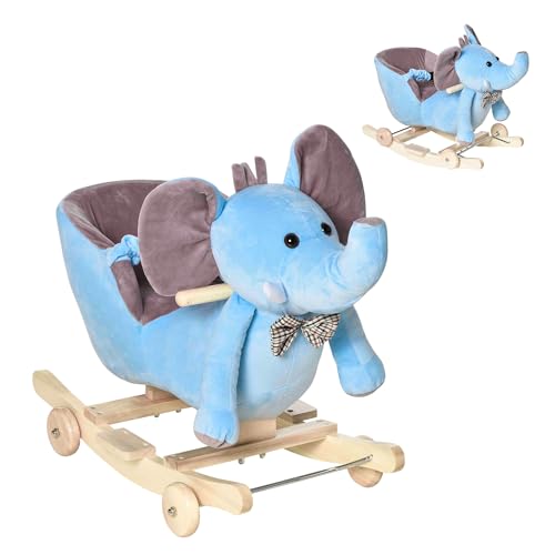 DESIGN 2 IN 1: Il nostro animale a dondolo presenta pattini dei binari lisci e 4 rotelle pieghevoli, fungendo così sia da cavallo a dondolo che da trasporto. Un solo acquisto per due diverse funzionalità