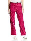 WonderWink Women's Wonderflex Faith Scrub Pant, Crimson, Small