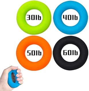 Grip Strengthener, 30-60lbs Hand Exerciser Forearm Strengthener Silicone Rings, for Muscle Strengthening Training Tool Silicone Squeezer Gripper Great for Sports Rock Climbing Fitness