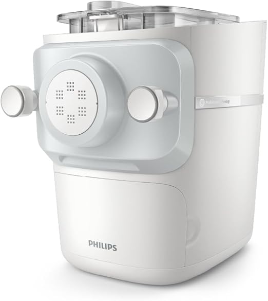 Philips 7000 Series Pasta Maker, ProExtrude Technology 150W, 8 discs, Perfect Mixing Technology, Preapre up to 8 Portions, HomeID App, White, (HR2660/03)
