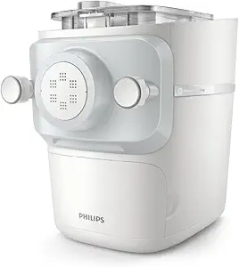 Philips 7000 Series Pasta Maker, ProExtrude Technology 150W, 8 discs, Perfect Mixing Technology, Preapre up to 8 Portions, HomeID App, White, (HR2660/03)