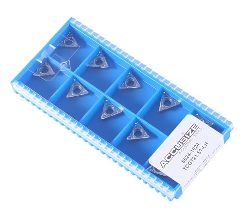 Accusize Industrial Tools Tcgx21.51-LH Carbide Inserts, for Machining Aluminum, 10 Pcs/Box, 2024-1024x10