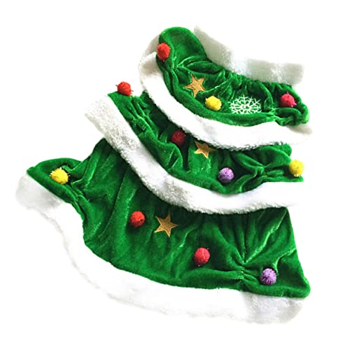 Costume d'arbre de Noël pour chien frileux - Protégez votre chiot du froid durant les fêtes