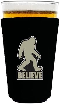 Bigfoot Believe Pint Glass Coolie Black