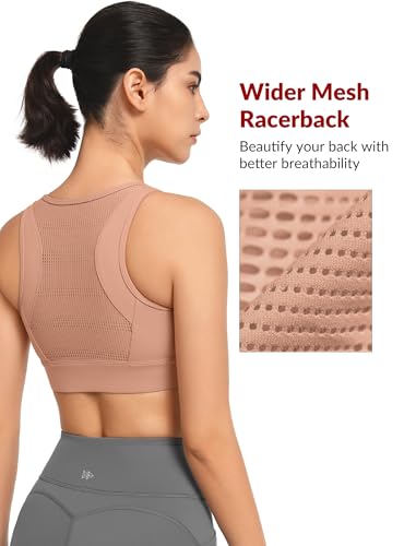Image of Yvette Front Closure High Impact Sports Bra for Women | Cup Sizes A to DDD Up to 5XL, Sewn in Pads, No Underwire, Breathable Fabric Moisture-Wicking, Easy on and off, Full Coverage