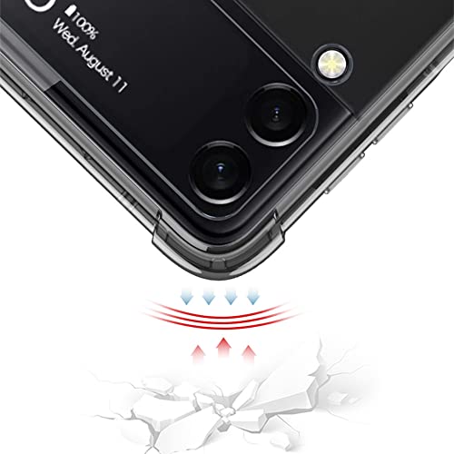Étui de charge sans fil Samsung Z Flip 4 antichoc transparent bague