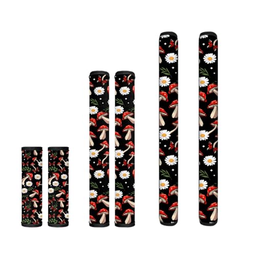 Sunflower Print Refrigerator Door Handle Covers 6 Pcs Washable Kitchen Appliance Decor Handles Fridge Protector Gloves Ovens Door Cloth for Stove Dishwasher Microwave,Sunflower Kitchen Decor