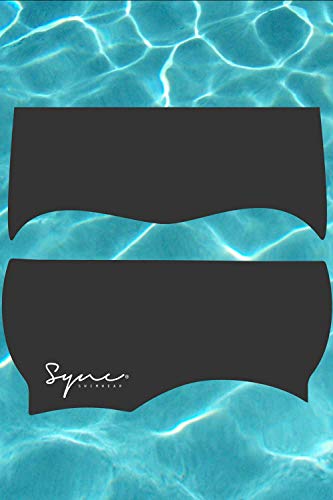 Sync Hair Guard & Ear Guard Headband - Use sob toucas de natação (preto)