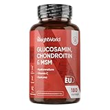 WeightWorld Glucosamin Chondroitin MSM 1560mg – 180 Kapseln