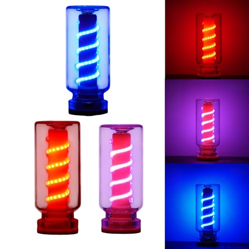 Lot de 3 lampes rétro pour voiture - Éclairage intérieur LED USB avec tactile et intensité variable - Mini ampoule portable - Veilleuse LED pour fêtes,...