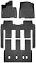 SMARTLINER Custom Fit Black 3 Row Floor Mat Liner Set Compatible with 2022-2023 Kia Carnival MPV (Only Fits 8 Passenger Models. Fits LX w/ seat Package, EX and SX. Does NOT fit Prestige Models)
