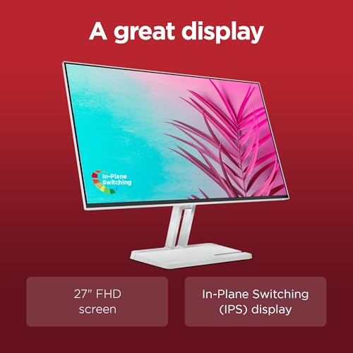 Image of Lenovo L27-4C| 27 Inch (68.58 cm) Ultraslim Monitor, FHD 1920x1080, IPS, 144Hz, 99% sRGB, 1ms, 2x3W Speakers, Dual HDMI, Display Port, Audio Port, AMD FreeSync,Eyesafe, Bezel-Less, VESA Mount, Grey
