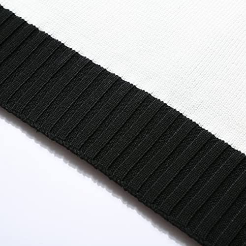 tuduoms Men's Color Block Slim Fit Tops Knitted Thermal Turtleneck Pullover Sweater Long Sleeve Jumper Tops Fashion Knitwear4