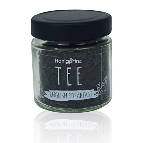Honigprinz Tee im Glas aus traditioneller Teemanufaktur | "English Breakfast" - feinste Schwarzteemischung | abgefüllt von Honigprinz Deine Familien - Imkerei Cover