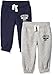 Carter's Baby Boys' Toddler 2-Pack Fleece Pant, Grey/Navy, 3T