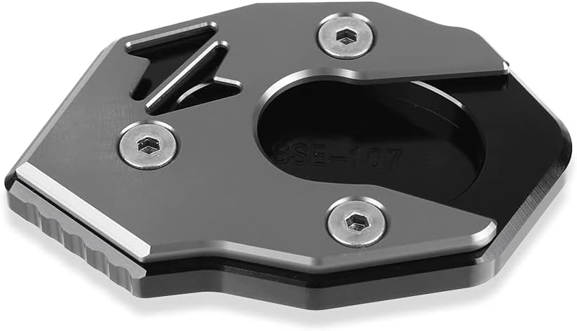CNC Motorcycle Side Stand Enlarge Kickstand Plate Enlarger Compatible with Z900 Z900RS Z650 Ninja H2 SX 2017-2023 NINJA650 X300 ABS 2016-2023 Z900 SE 2020-2023 Z650RS 2021-2023 Titanium