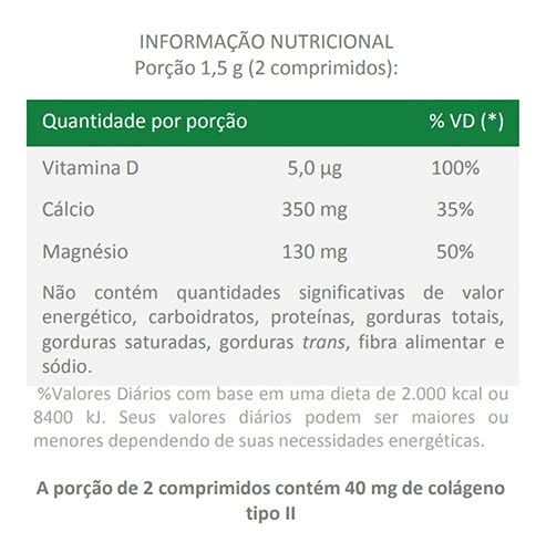 Colágeno Tipo 2 Cálcio Magnésio Vitamina D Compenss - Tiaraju - 60 Cápsulas de 750mg