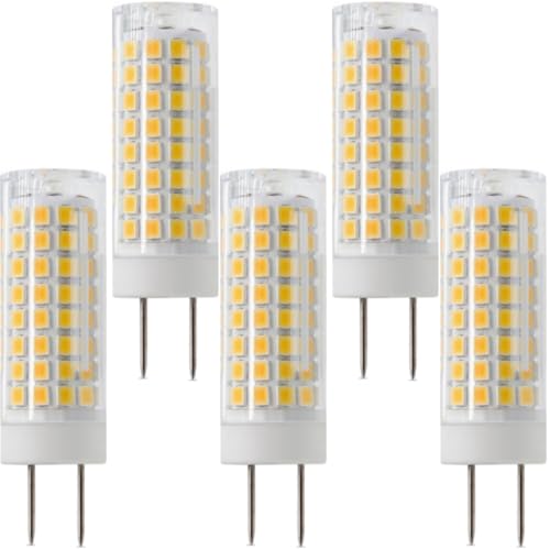 GY6.35 LED Lampadina 10W, 5pcs LED lampadine, 1000LM, 10W equivalente a 100W alogeno, AC220V-240V, Angolo di Fascio di 360 ° per Illuminazione Domestica(Warm White 3000k)