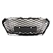 NEESPOC Front Grill Bumper Upper Grille Fit for 2018 2019 Audi S5 A5 Sportback Gloss Black RS5 Style Honeycomb Grid Replacement Parts Accessories