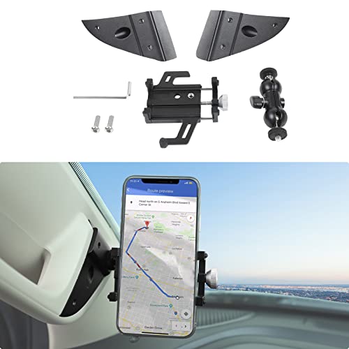 JeCar Phone Holder for Dodge Ram 1500 2018 2019 2020 2021 2022 2023 2024 2025 A-Pillar Phone Mount Accessories (Aluminum Alloy)