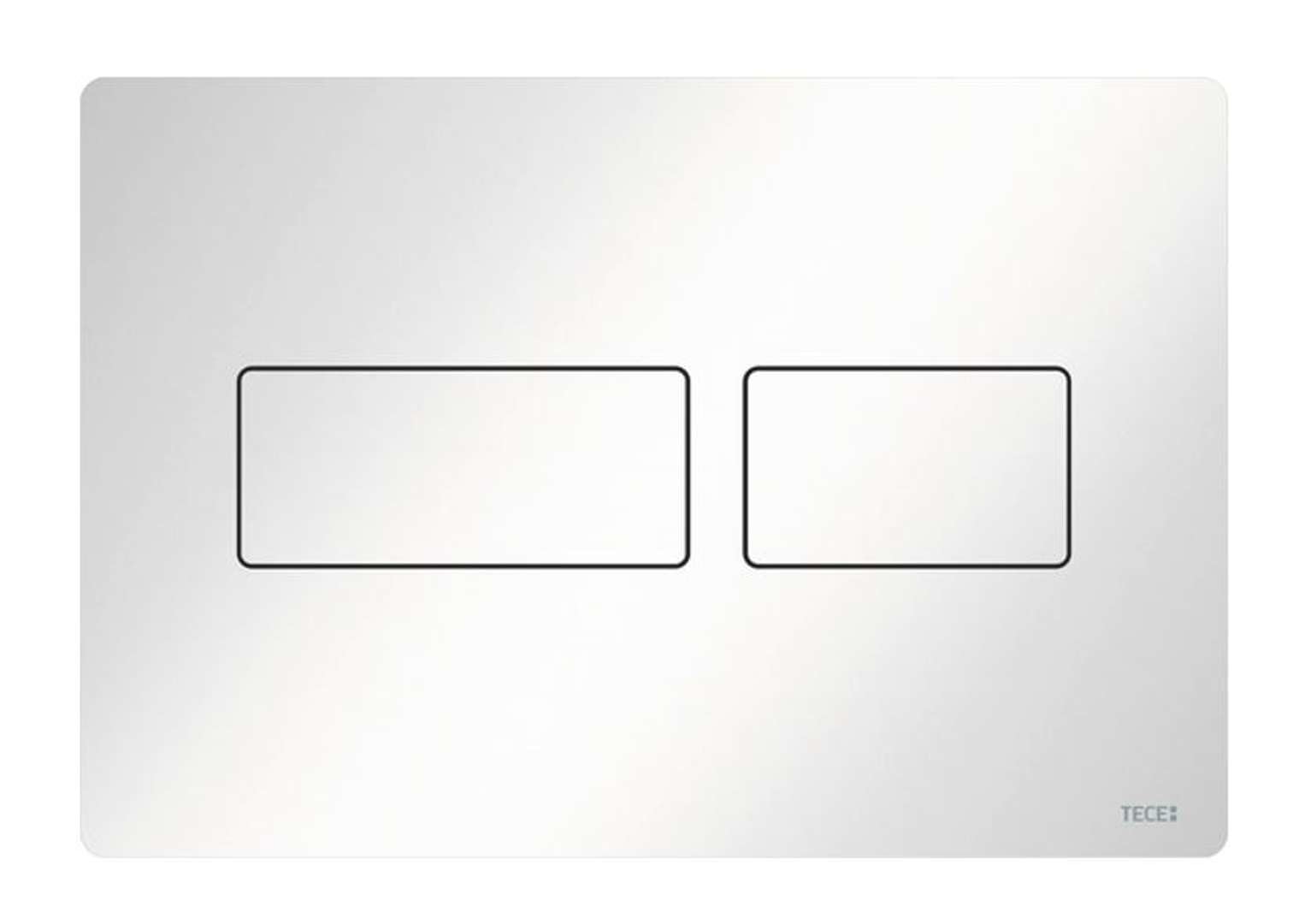 Tece White Glossy Tecesolid 9240432 Toilet Flush Plate Stainless Steel For Dual Flush Technology Glossy White