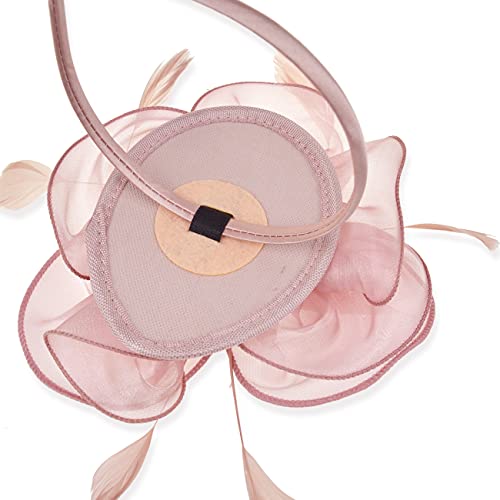 Dreshow HT0016-PK Fascinators Hat Tea Party Headwear Ribbons Feathers On A Headband And A Clip thumb #5