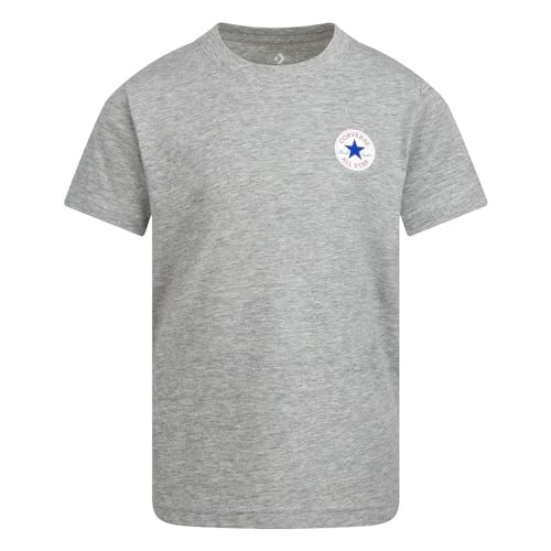 Image of Converse Boy's Ss Printed Ctp T-Shirt, Dk Grey Heather, 6/7 Years