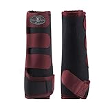 Probado para absorber la energía del impacto de la casquilla: las botas deportivas proporcionan una protección completa y resistente para las piernas del caballo, contra el impacto de sus otras piernas u objetos como saltos durante trabajos extenuantes y duros como eventos de velocidad o entrenamiento de resistencia.