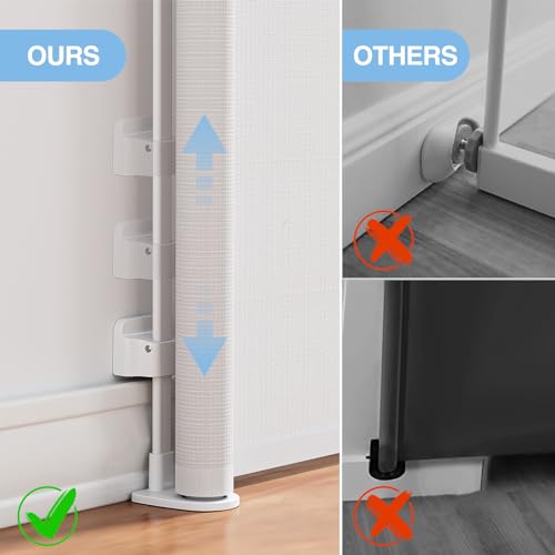 PRObebi Retractable Baby & Dog Gate - Extends to 54" Wide, 34" Tall - Stair, Doorway & Hallway Use - Thumbnail 5