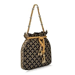 INAAYA - Bridal Accessories Women's Wedding Satin Potli Purse 24 41WsT06MRyL. SL500 . SS300