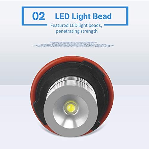 ePathChina 2pcs Error Free LED Angel Eyes Marker Lights Bulbs Compatible for BMW E39 E53 E60 E61 E63 E64 E65 E66 E87 525i 530i xi 545i M5 (Blue)