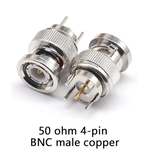 Conector BNC macho para placa de circuito PCB, pack de 10 enchufes rectos BNC-KE de soldar 3