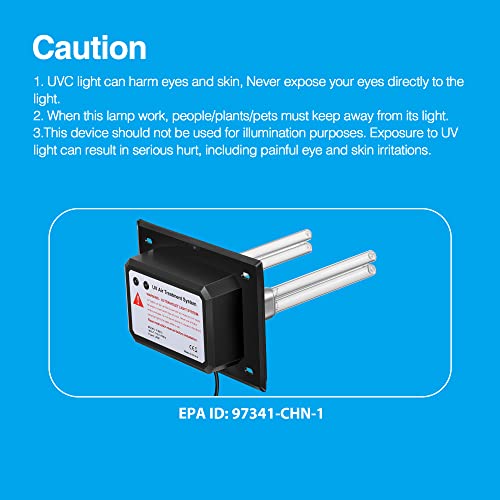 Kittmip 26 W Hvac Uv Light Sanitizer, In Duct Lamp Sanitizer Air Purifier For Germicidal Filter, 110 V 253.7Nm Wavelength Whole Room House Air Conditioner With 2 Replacement Uvc Bulb #TOP6