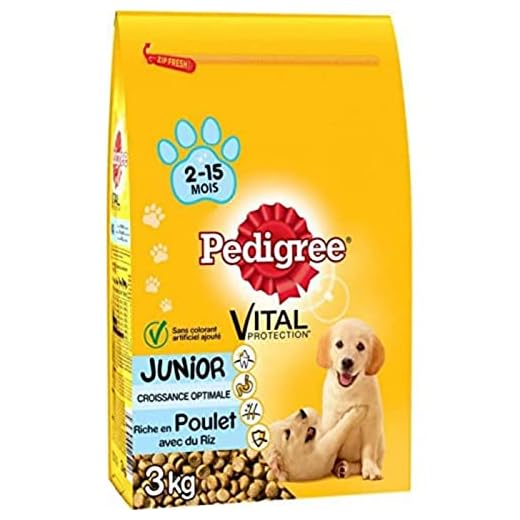 PEDIGREE Croquettes au Poulet pour Chien Junior - Le Sac de 3kg