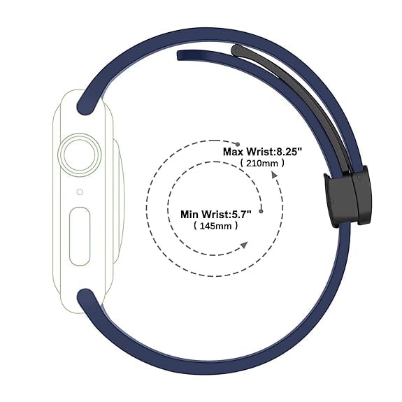 Image of Soft Silicone Sport Band Compatible with Apple Watch Ultra 49mm 45mm 44mm 42mm Magnetic Clasp Adjustable Strap For iWatch Series 10 9 8 7 6 5 4 3 2 1 SE Ultra 2nd gen (Only Strap, No Watch)