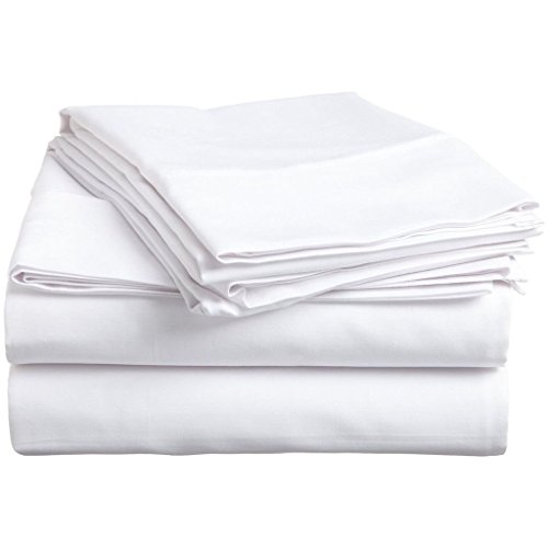 Paradisehouse- 1000 Thread Counts Fitted Sheets, Flat Sheets, Duvet Covers- 100% Egyptian Cotton (White Solid) #TOP1