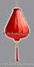 Vietnamese Silk Lantern- Large Tear Drop (Rich Red)