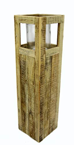 Flair Flower 706790N Windlichtsäule Glaseinsatz Windlicht Laterne aus Holz...
