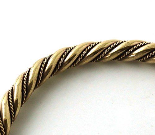 Lynnaround Bronze Norse Viking Spiral Twisted Cable Bangle Cuff Bracelet Arm Ring Jewelry (6 Inches) #TOP2