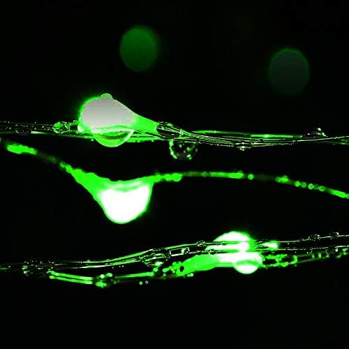 Miniatura 6 de Twinkle Star - Tira de luces de 33 pies con 100 LED y con cable plateado, funciona con pilas, decoración para las fiestas, Navidad, bodas o para el