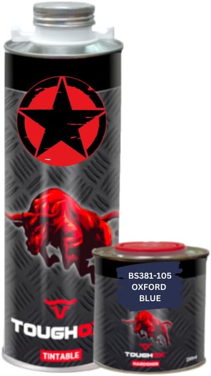 Tailored Paint Military Colours Bedliner 2k Paint Texture Finish Truck Car Respray Heavy Duty Tough Wearing Durable Includes Hardener - BS381 105 OXFORD BLUE