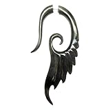 ankauf handgeschnitzte holzfiguren - VIELFALT - die Holz Ohrring Plug Piercings gibt es in verschiedenen Formen als Dehnschnecke, Dehnspirale bzw Spirale, Hook, Spike oder in besonderen Formen wie Fishtail, Flügel, Schwan oder Federn. Unsere Fake Holz Edelstahl Dehner sind groß und auffällig.