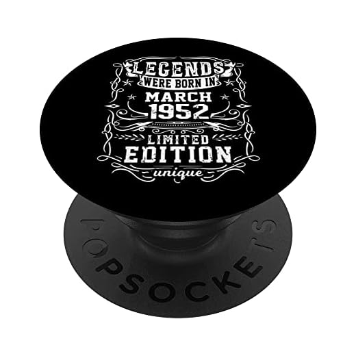 Cumpleaños Marzo 1952 Edición Limitada Regalo March 1952 PopSockets PopGrip Intercambiable