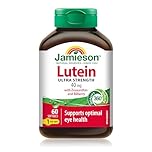 Jamieson Ultra Strength Lutein 40 mg, with Zeaxanthin and Bilberry, Supports Eye Health, and Helps Reduce the Risk of Developing Cataracts. Non-GMO, Gluten-Free, 60 Softgels, Proudly Canadian
